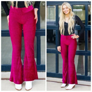 NWOT Free People So Charming Velvet Flare Pants